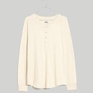 Madewell MWL Henley Long-Sleeve Tee Medium Harvest Moon